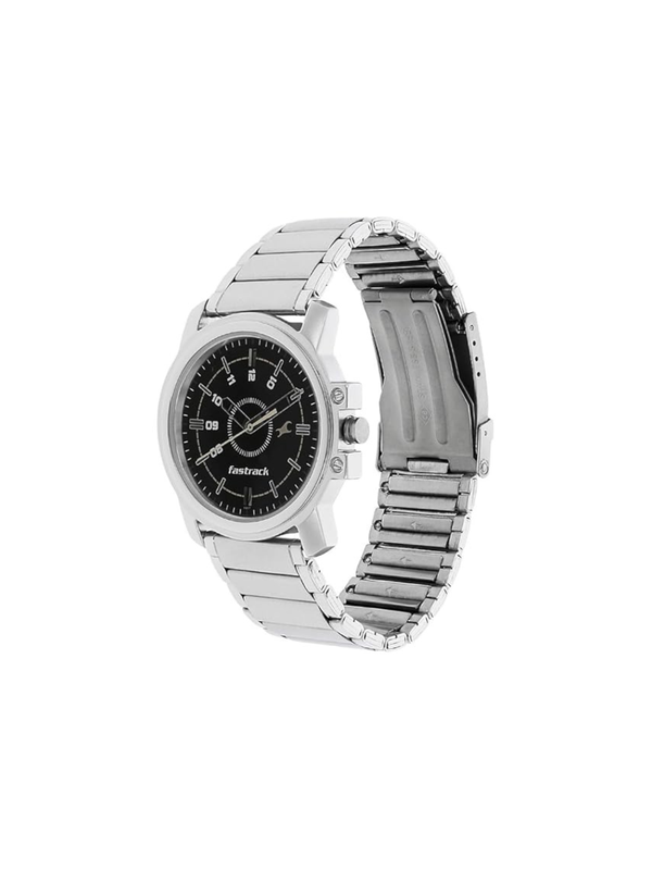 Men’s Premium Analog Watch | Stylish Black Dial Stainless Steel Wrist Watch