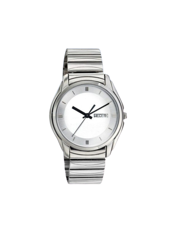 Men’s Silver Stainless Steel Analog Watch | Black Dial Premium Wrist Watch