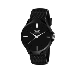 Boys Black Dial Silicone Strap Wrist Watch