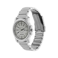 Men’s Silver Stainless Steel Analog Watch | Premium Black Dial Stylish Wrist Watch