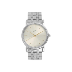 Men’s Silver Stainless Steel Analog Watch | Premium Blue Dial Stylish Wrist Watch