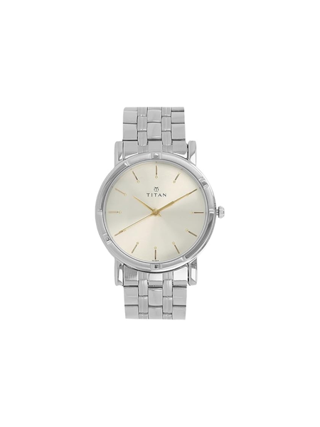 Men’s Silver Stainless Steel Analog Watch | Premium Blue Dial Stylish Wrist Watch