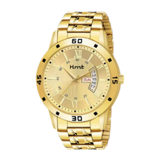 Men’s Golden Dial Metal Strap Wrist Watch