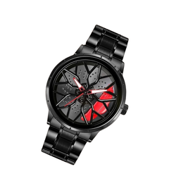 Men’s Black Dial Metal Strap Wrist Watch
