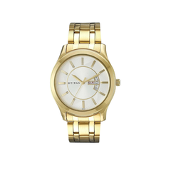 Men’s Gold & Silver Metal Strap Wrist Watch