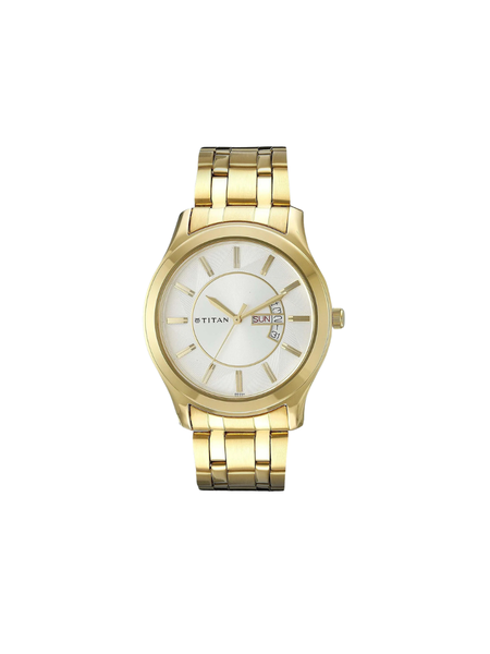 Men’s Gold & Silver Metal Strap Wrist Watch