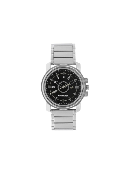 Men’s Premium Analog Watch | Stylish Black Dial Stainless Steel Wrist Watch
