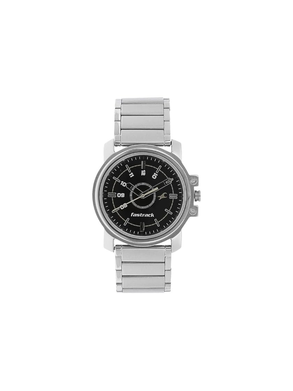 Men’s Premium Analog Watch | Stylish Black Dial Stainless Steel Wrist Watch