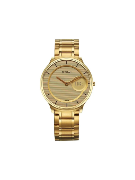 Men’s Gold Tone Analog Watch with Champagne Dial | Premium Stainless Steel Wrist Watch