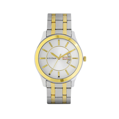 Men’s Silver Dial Metal Strap Wrist Watch