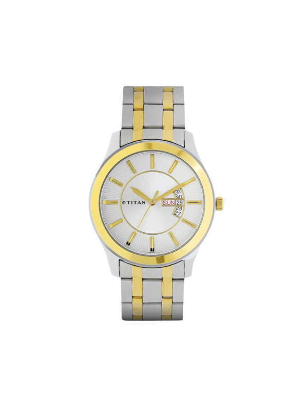 Men’s Silver Dial Metal Strap Wrist Watch