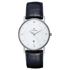 Men’s Brown Leather Strap Analog Watch | White Dial Classic Premium Wrist Watch