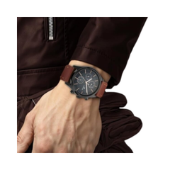 Men’s Black Leather Strap Analog Watch | Elegant White Dial Premium Wrist Watch
