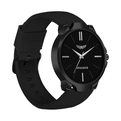 Boys Black Dial Silicone Strap Wrist Watch