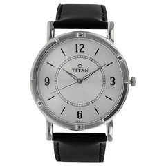 Men’s Brown Leather Strap Analog Watch | Classic Silver Dial Premium Wrist Watch