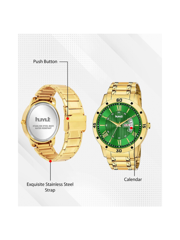 Premium Gold Chain Green Dial Watch