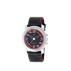 Men’s Black Leather Strap Analog Watch | Stylish White Dial Premium Wrist Watch