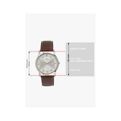 Men’s Brown Leather Strap Analog Watch | White Dial Premium Classic Wrist Watch