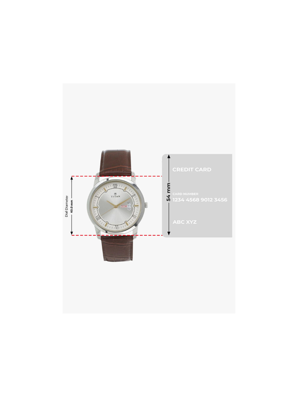 Men’s Brown Leather Strap Analog Watch | White Dial Premium Classic Wrist Watch