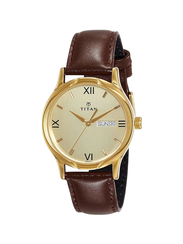 Men’s Black Dial Metal Strap Wrist Watch