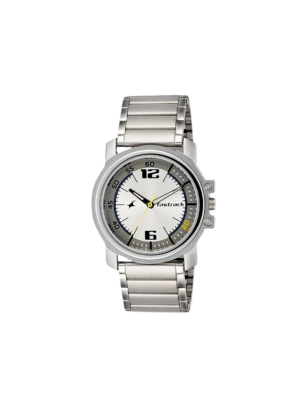 Men’s Silver Stainless Steel Analog Watch | Black Dial Premium Stylish Wrist Watch