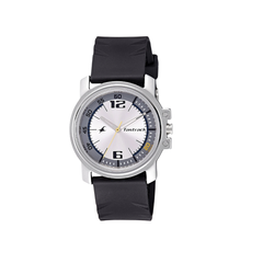 Men’s Silver Stainless Steel Analog Watch | Premium Black Dial Elegant Wrist Watch
