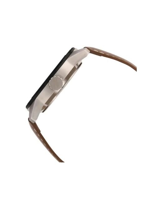 Men’s Black Leather Strap Analog Watch | Premium White Dial Stylish Wrist Watch
