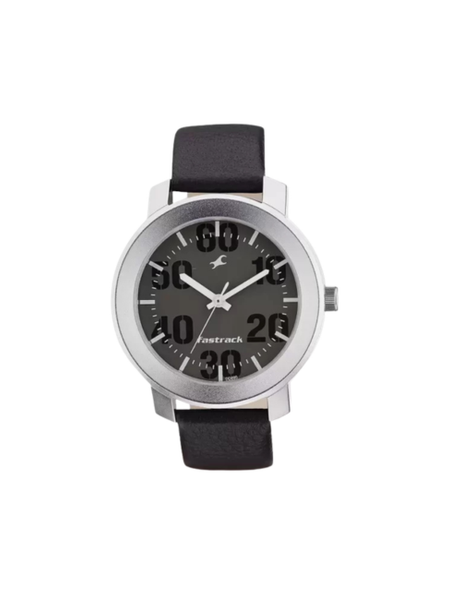 Men’s Brown Leather Strap Analog Watch | White Dial Premium Classic Wrist Watch