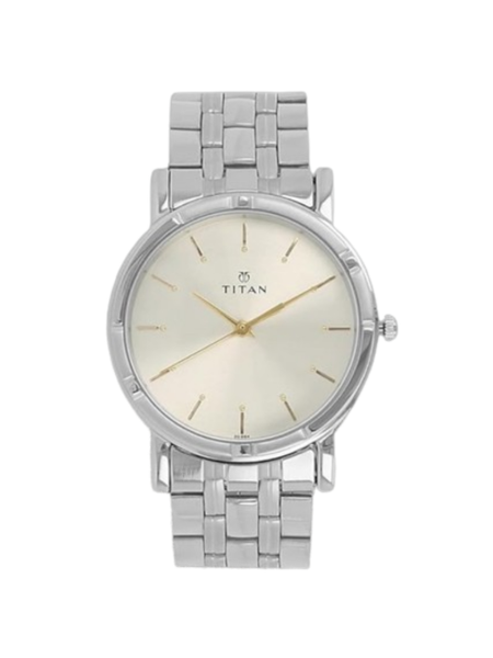 Men’s Silver Stainless Steel Analog Watch | Premium Blue Dial Stylish Wrist Watch