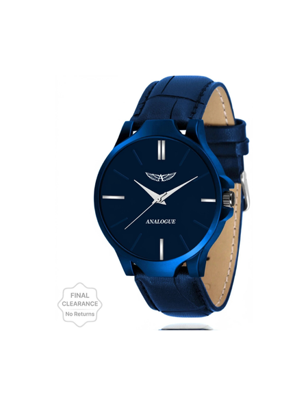 Boys Blue Dial Silicone Strap Wrist Watch