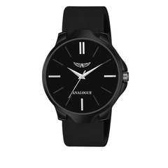 Boys Black Dial Silicone Strap Wrist Watch