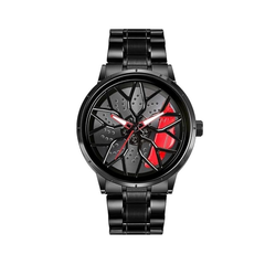 Men’s Black Dial Metal Strap Wrist Watch